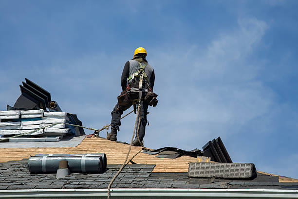 Professional Gutter Installation technician working in Danville, WA
